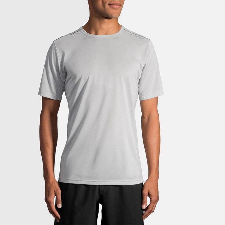 Brooks Ghost Mens Short Sleeve Running Shirt - White - Philippines (285947AHL)